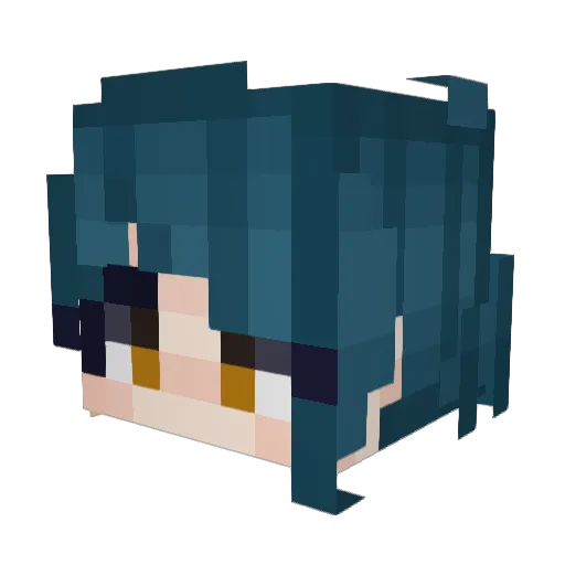 seikyii Minecraft avatar head, 3D render