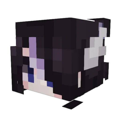 seiqro Minecraft avatar head, 3D render