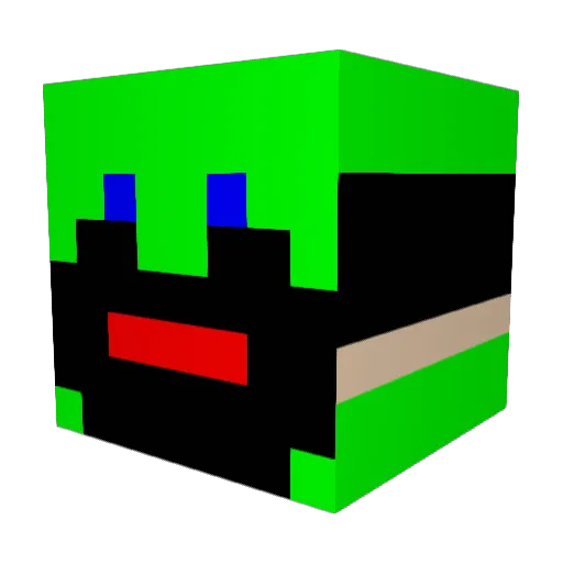 seires123456789 Minecraft avatar head, 3D render