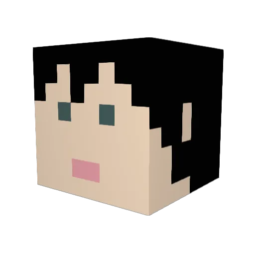 seitee Minecraft avatar head, 3D render