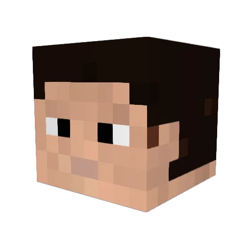 seitokai Minecraft avatar head, 3D render