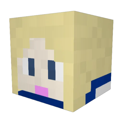 seixina Minecraft avatar head, 3D render