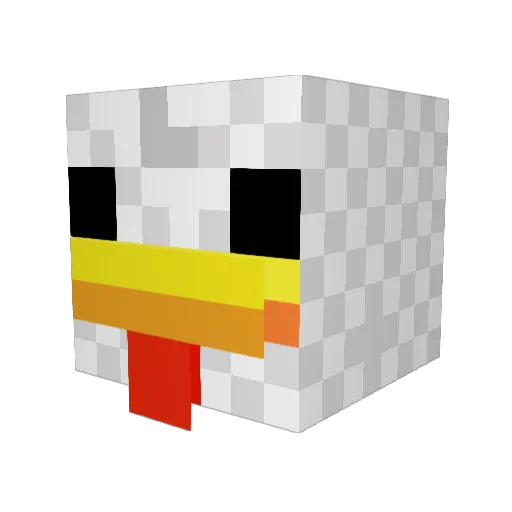 sejavichan Minecraft avatar head, 3D render