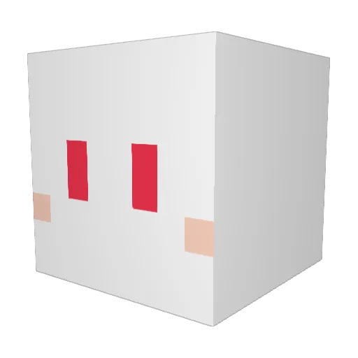 sekai_channel Minecraft avatar head, 3D render