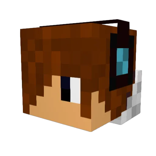 sekichou Minecraft avatar head, 3D render