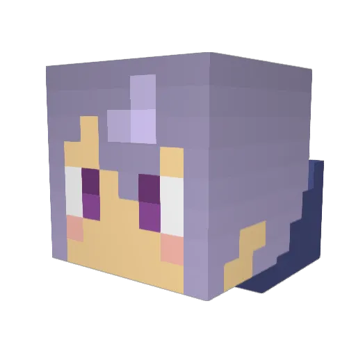 sekitarosu Minecraft avatar head, 3D render