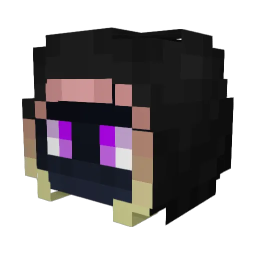 sekoriat Minecraft avatar head, 3D render