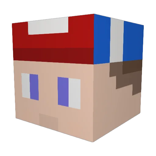 seksight Minecraft avatar head, 3D render
