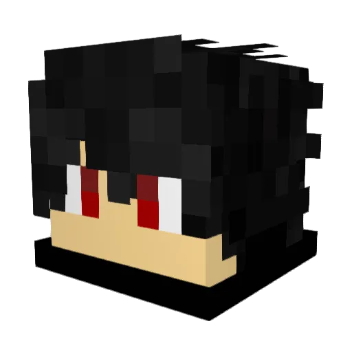 sekzawa Minecraft avatar head, 3D render