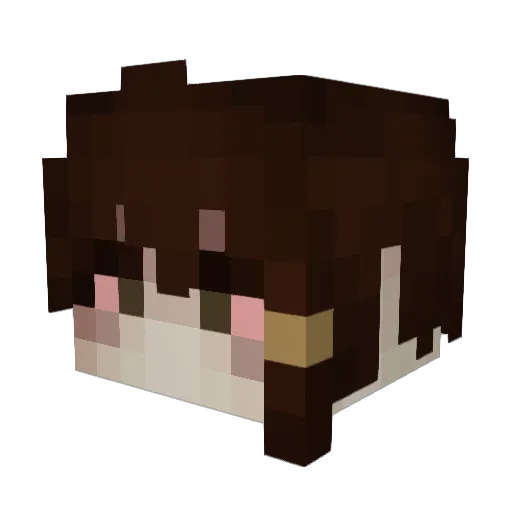 sel4in Minecraft avatar head, 3D render