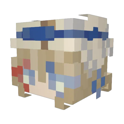 selateam Minecraft avatar head, 3D render