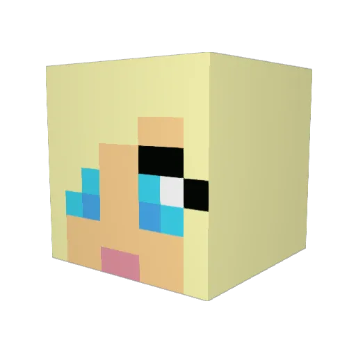 selcux Minecraft avatar head, 3D render