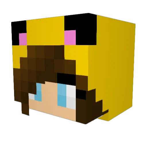 seleneWolfie Minecraft avatar head, 3D render