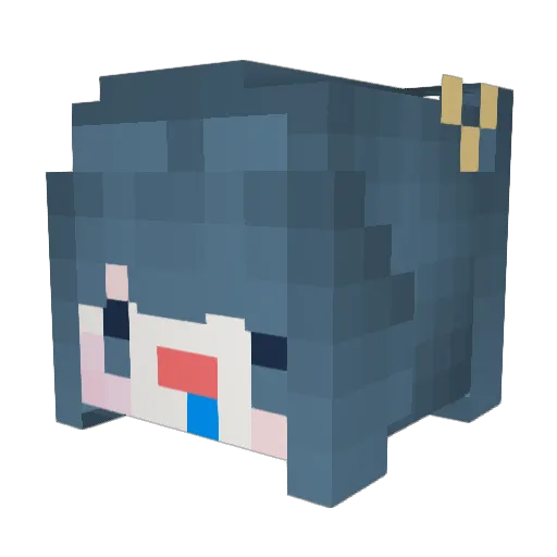 selene_noir Minecraft avatar head, 3D render