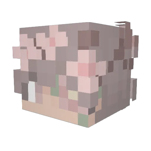 selfharw Minecraft avatar head, 3D render