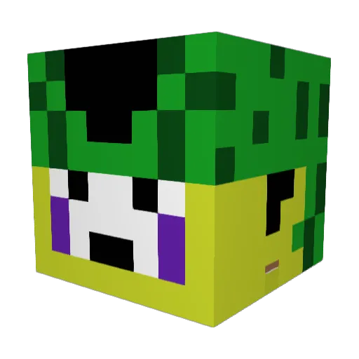 sell__x Minecraft avatar head, 3D render