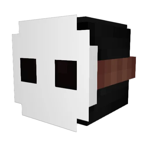 sellofan Minecraft avatar head, 3D render