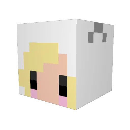 selma23 Minecraft avatar head, 3D render