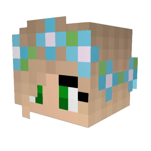 selma_gr Minecraft avatar head, 3D render