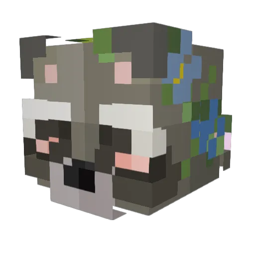 selmaae Minecraft avatar head, 3D render