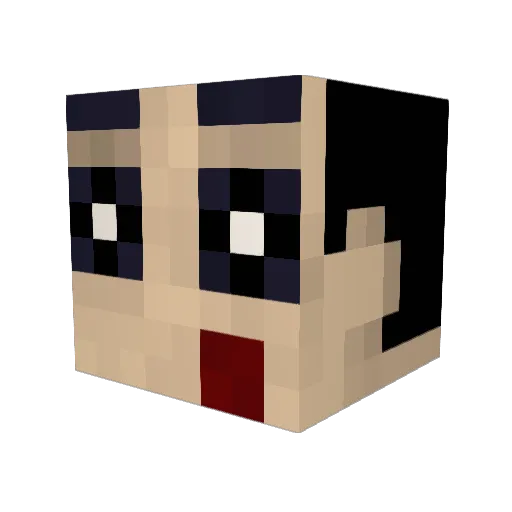 seloflash Minecraft avatar head, 3D render
