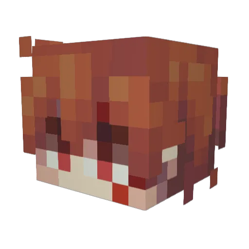 selviin Minecraft avatar head, 3D render