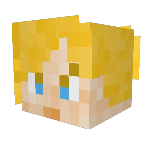 semajoja Minecraft avatar head, 3D render