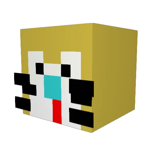 semarikurunyo Minecraft avatar head, 3D render
