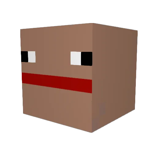 semauk Minecraft avatar head, 3D render