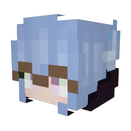 semiForce Minecraft avatar head, 3D render