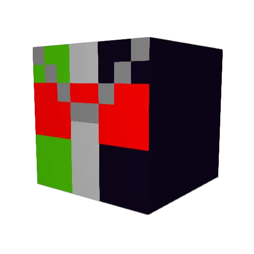 semianiki Minecraft avatar head, 3D render