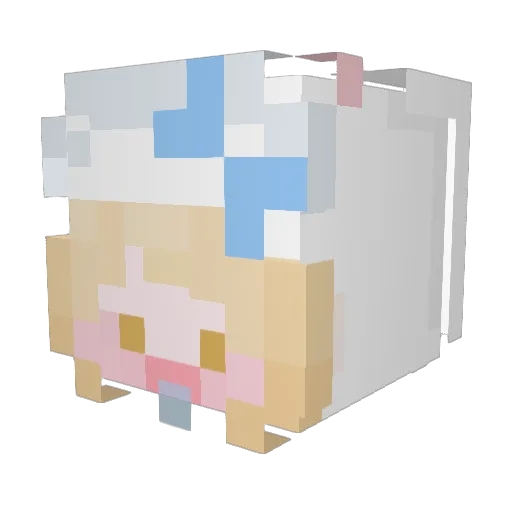 semiuuuu Minecraft avatar head, 3D render