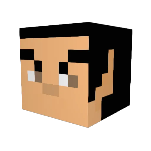 semontrax Minecraft avatar head, 3D render