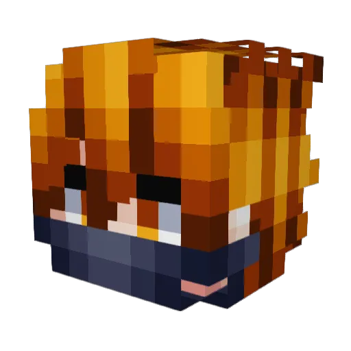 semproser19 Minecraft avatar head, 3D render