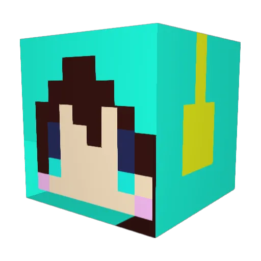 sen100039 Minecraft avatar head, 3D render