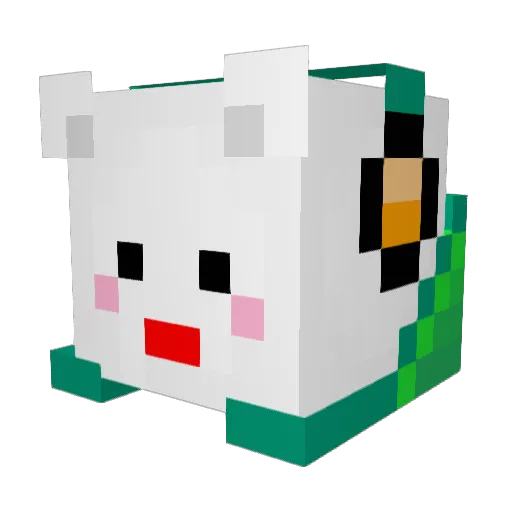 sen1gou Minecraft avatar head, 3D render
