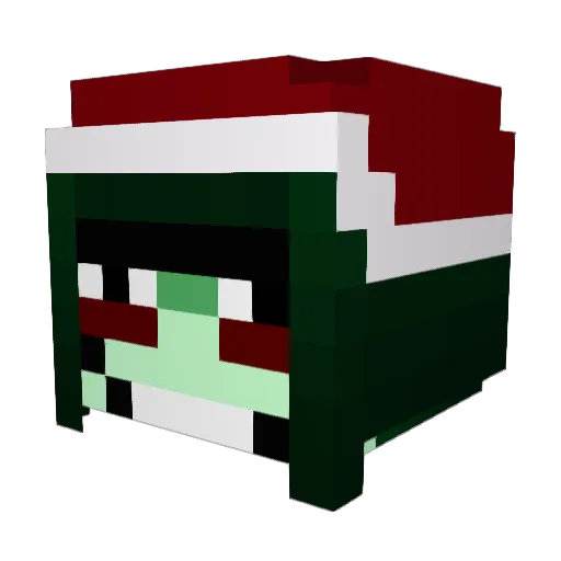 sen_ch1h1ro Minecraft avatar head, 3D render