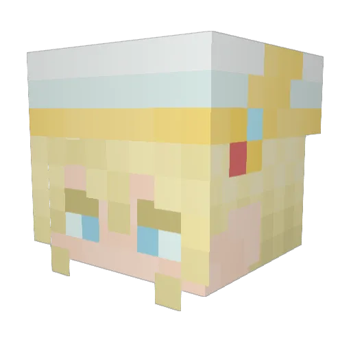 sen_cond Minecraft avatar head, 3D render