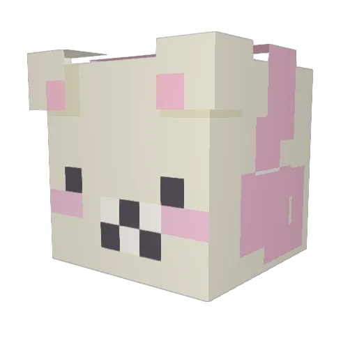 senaisena Minecraft avatar head, 3D render