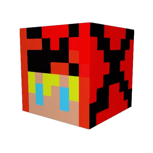 senanao Minecraft avatar head, 3D render