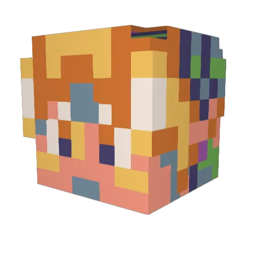 senbak1 Minecraft avatar head, 3D render