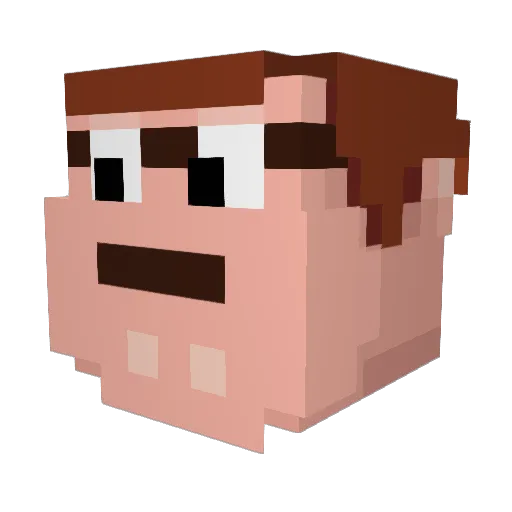 senbonadge Minecraft avatar head, 3D render