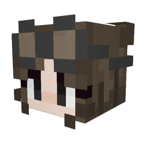senchatf Minecraft avatar head, 3D render