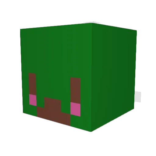 senchikun Minecraft avatar head, 3D render