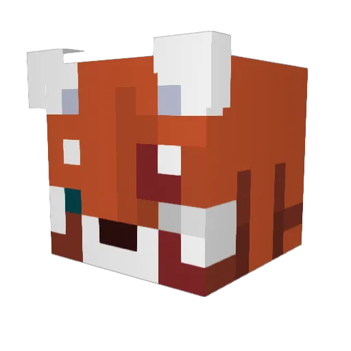 sencolour Minecraft avatar head, 3D render
