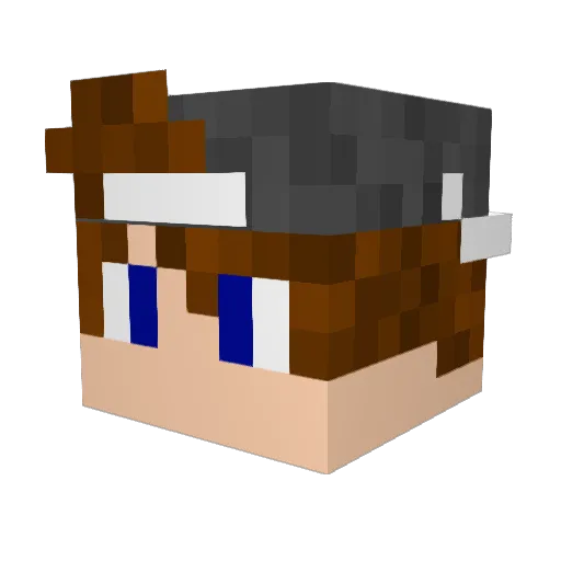 sendLMAO Minecraft avatar head, 3D render