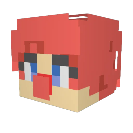 send_toenail Minecraft avatar head, 3D render