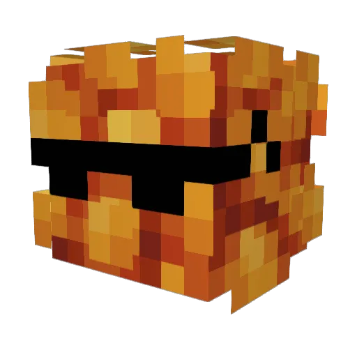 sendbeans Minecraft avatar head, 3D render
