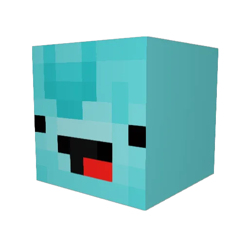 sendroid Minecraft avatar head, 3D render