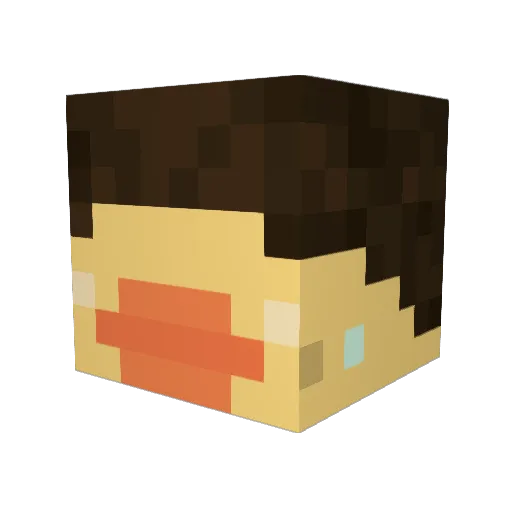 senessi Minecraft avatar head, 3D render